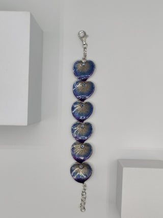 Bracciale smaltato artigianale con zaffiri - CORTESE
