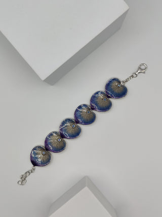 Bracciale smaltato artigianale con zaffiri - CORTESE