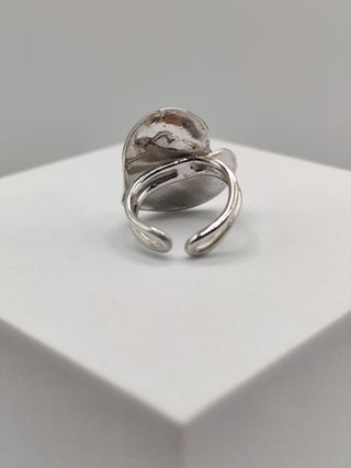 Anello smaltato artigianale con Zaffiro - CORTESE