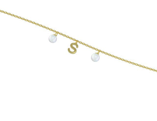 Bracciale personalizzato in Argento con Perle Bianche - Gioiello Personalizzabile - Gioielleria Cortese Ornella