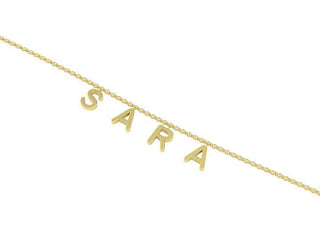 Bracciale personalizzato con una o più lettere in Oro - ⭐ - Gioiello Personalizzabile - Gioielleria Cortese Ornella