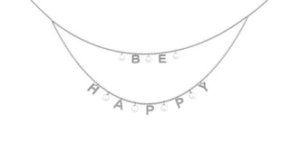 Collana personalizzata a doppio filo con lettere e Perle naturali - Gioiello Personalizzabile - Gioielleria Cortese Ornella