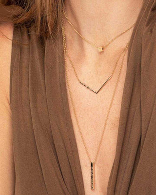Collana personalizzata in oro con ciondolo incidibile su 4 lati ⭐ - Gioiello Personalizzabile - Gioielleria Cortese Ornella