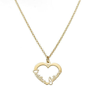 Collana personalizzata in oro con nomi saldati sul cuore ⭐ - Gioiello Personalizzabile - Gioielleria Cortese Ornella