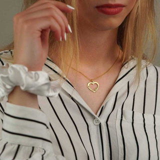Collana personalizzata in oro con nomi saldati sul cuore ⭐ - Gioiello Personalizzabile - Gioielleria Cortese Ornella
