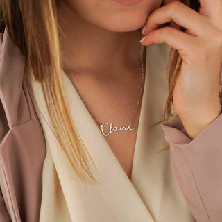 Collana personalizzata in oro con nome in corsivo stile firma ⭐ - Gioiello Personalizzabile - Gioielleria Cortese Ornella