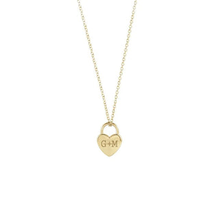 Collana personalizzabile con lucchetto a cuore e incisioni - Oro ⭐ - Collana personalizzata - Gioielleria Cortese Ornella