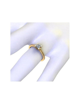 Gemoro - Anello in Oro (Satinato) con Diamante (Ct.0,180) - Solitario - Anello - Gioielleria Cortese Ornella