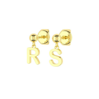 Orecchini personalizzabili pendenti in oro con iniziali ⭐ - Gioiello Personalizzabile - Gioielleria Cortese Ornella